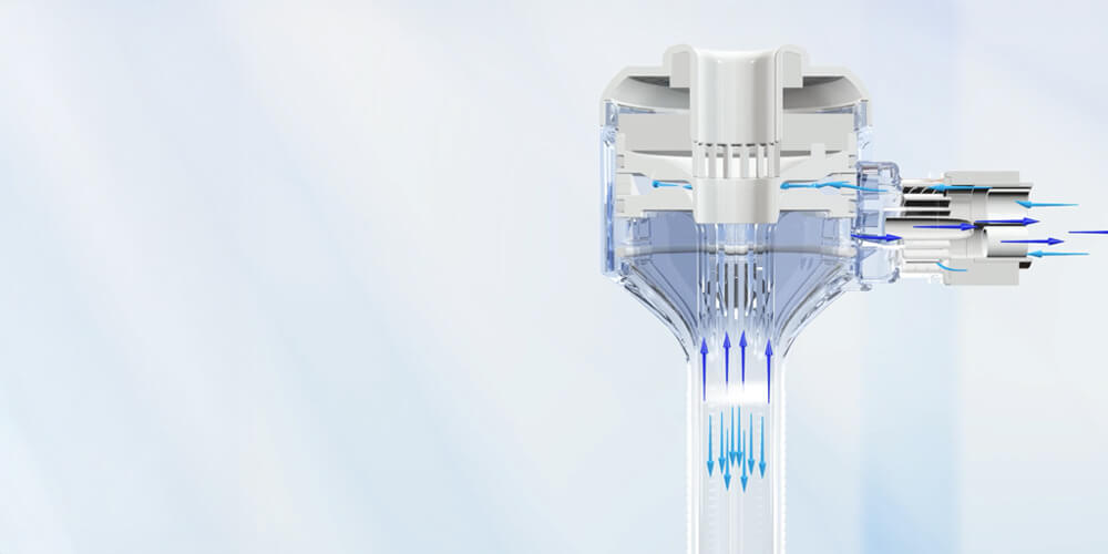 AirSeal Port with flow arrows