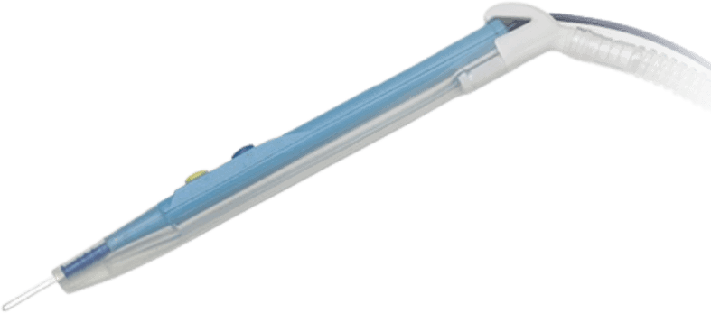 plumepen elite apuntando hacia abajo mostrando sus botones en el lápiz